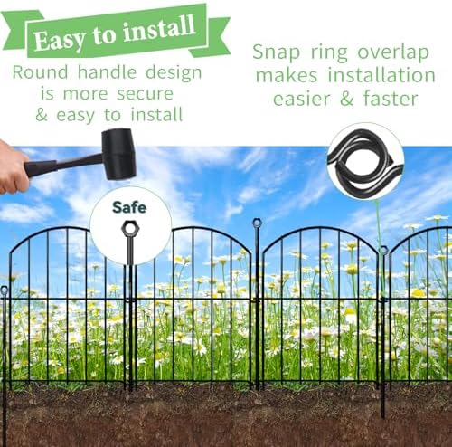 Decorative Garden Fence, 17in (H) x 20ft(L) No Dig Fence - Image 3