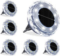 Solar Ground Lights 12 Pack,8 LED Garden Path Lights,Outdoor Ground Lights Landscape Lighting Waterproof,Solar Lawn Light for your courtyard, swimming pool,walkways, pathway, driveway, lawns(White) by YMTengFei
