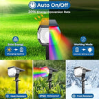 Peasur Solar Spot Lights Outdoor Color Changing, Halloween RGB Spotlights - Image 3