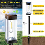 Solar Pathway Lights Outdoor Waterproof Landscape Lighting 4 Pack - Image 2