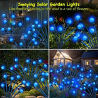 Kohlrabi Solar Garden Lights Outdoor, 10 Pack 80 LED Blue Firefly Lights Waterproof, Sway by Wind, Solar Wind Swaying Light for Yard Patio Backyard Garden Planter Flower Bed Pathway Decoration - Image 5