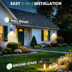 Solar Spot Lights Outdoor Waterproof, Warm White 4 Pack - Image 5