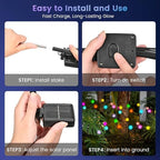 Solar Garden Lights, 8 Pack Color Changing Solar Christmas Decor - Image 2