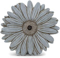 Magnolia Garden Gray Daisy Garden Stepping Stone, 12 Inch Resin Outdoor Decorative Stone with Dimensional Daisy Relief Design, Neutral Floral Garden & Walkway Décor by DicksonsGifts