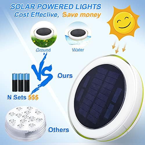 Waterproof IP68 Remote Colorful Changing 1000mAh RGB Solar Floating Pool Lights Waterproof Pond Light Colorful LED Night Lights for Garden Swimming Pool Fountain Pool Decor Led Light - Image 4