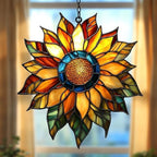 Tiffany Style Sunflower Acrylic Suncatcher by AVAGAN