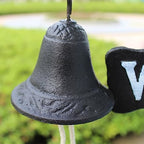 Cast Iron Dinner Bell, Outside Door Decoration Hanging Hand Bell - Antique Style Farmhouse Wall Mounted Decoration for Outside The House - Image 4