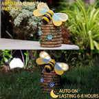 Garden Statue Bee Decor-Outdoor Statue Bees Decorations-Solar Garden Light Bumble bee Figurine Patio,Balcony,Yard,Lawn Ornament Mom Gift - Image 6