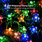 Solar String Flower Lights Outdoor 2 Pack 200 LED 80Ft Multi-Color Christmas Fairy Lights with 8 Lighting Modes, Waterproof Solar Lights Outdoor for Garden Christmas Wedding Xmas Tree Decoration - Image 4