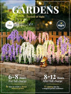 GIGALUMI 6 Pack Solar Wisteria Flowers Outdoor, 2 Modes, Multicolored - Image 4