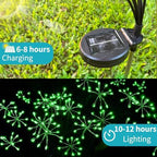 JJGoo Solar Garden Lights, New Upgraded 6 Pack Solar Swaying Starburst Light, Waterproof Fireworks Outdoor Lights, Yard Patio Pathway Decoration, Green - Image 6