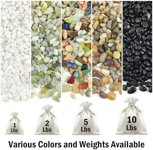 FANTIAN 10 lbs Small Black Pebbles for Indoor Plants. 3/8 inch Decorative Black River Rocks for Succulent Potted Plant, Vase, Landscaping and Outdoor Garden Rocks - Image 3