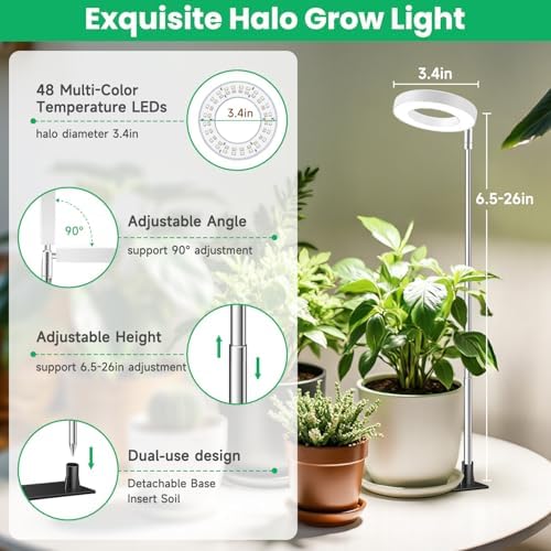 Aokrean Grow Light, Full Spectrum Plant Lights for Indoor Growing with Base - Image 6