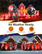 Halloween Red Landscape Lights Outdoor, 14 LED Landscape Lighting with US Plug, IP65 Waterproof Spotlights for Tree Yard Garden Pathway Christmas Decor 8 Pack - Image 5