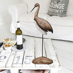 Bird Yard Garden Stake Decorative Crane Yard Stake, Crane Garden Decor Wood Yard Art Decor Outdoor Garden Decoration for Patio Porch Lawn Pathway Backyard (L) - Image 2
