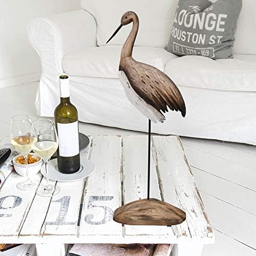 Bird Yard Garden Stake Decorative Crane Yard Stake, Crane Garden Decor Wood Yard Art Decor Outdoor Garden Decoration for Patio Porch Lawn Pathway Backyard (L) - Image 2