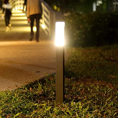 Outdoor Bollard Lights, Modern Square Pathway Lighting, Waterproof LED Landscape Area Light Fixture for Garden, Yard, Walkway, Driveway, Patio, Commercial & Residential 3000K - Image 2