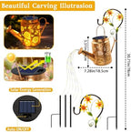 2 Pack Sunflower Solar Watering Can Lights, Solar Lights Outdoor Waterproof - Image 3