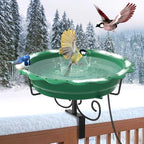 100W Heated Bird Baths for Outdoors, Heated Birdbath Outside Winter, Green by Webuys