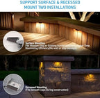LEONLITE 8-Pack 4 Inch LED Hardscape Lighting, 1W/2W/3W, 2700K Soft White - Image 3