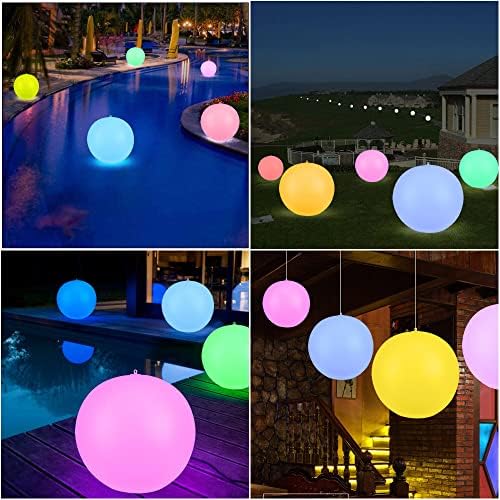 Floating Pool Lights Solar Powered,Blibly 14 inch Pool Lights that Float, Inflatable Waterproof Led Balls, Solar Floating Light for Outdoor Swimming Pond Garden Lawn Party Decor (4 Pack) - Image 6