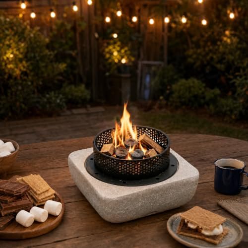 Tabletop Fire Pit Mini Fire Bowl for Outside Patio 11.42" - Image 3