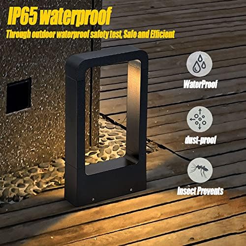 Modern Outdoor LED Garden Post Light Simple Waterproof Post Bollard Light Rainproof Landscape Column Lamp Aluminum High Pole Lantern Walkway Pathway Lawn Lamp Fixture Street Lamps - Image 5