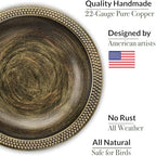 Aged Brass Beaded Hanging Bird Bath, Small 13" Diameter - Image 4