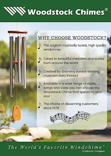 Woodstock Wind Chimes for Outside, Garden, Patio, Porch and Outdoor Decor (38") Antique Copper Dharma Bell Medium (DBMD) - Image 4