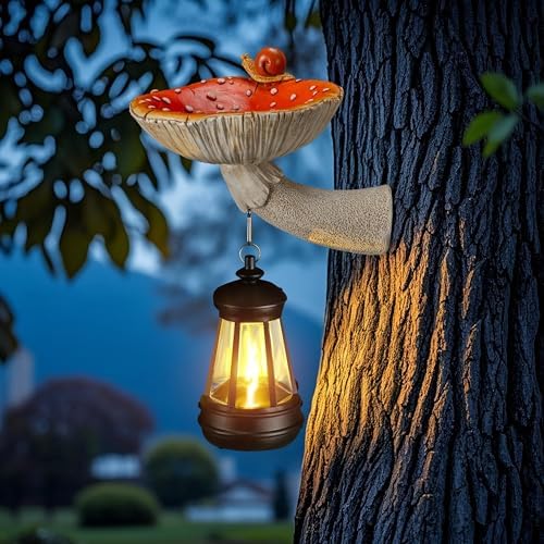 Etlemonde Solar Mushroom Statue, Garden Decor by EtlemondeHomeDecor
