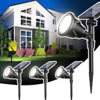 ROSHWEY Solar Outdoor Lights, Waterproof Solar Yard Lights 600LM Spot Light Outdoor for Tree Pathway Walkway Driveway Patio (Cool White, 4Pack) by ROSHWEY