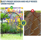 Garvee Decorative Garden Fence Panels 4-Pack, 20"x26" Black Metal Arched Border for Flower Bed Edging, Rustproof No-Dig Animal Barrier for Dogs, Rabbits, Patio & Yard Outdoor Decor - Image 3