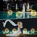 afzdby Floating Pool Lights Solar Powered,14 Inch 3000K Warm White Inflatable Glow in The Dark Balls,IP68 Waterproof Led Light up for Inground Pool,Christmas Decorations Outdoor Ornaments - Image 3