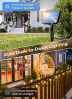 Minetom 4 Pack Solar Christmas Lights Outdoor Waterproof Total 91FT 200 LED - Image 4