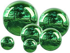 Stainless Steel Gazing Ball, 6 Pcs 2-6 Inches Mirrors Polished Globe Hollow Garden Sphere,Floating Pond Seamless Ball Reflective Garden/Yard or Patio Table Ornament（Green） by Unknown