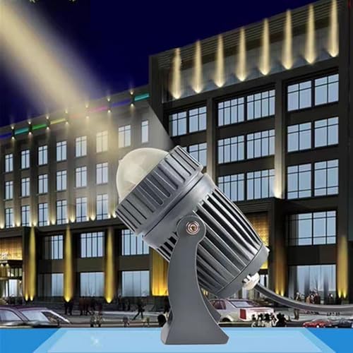 LED Beam Spotlight - Exterior Wall Lighting Spotlight, 10W Adjustable Beam Angle Upward Light, IP65 Waterproof Outdoor Landscape Light, Suitable for Hotel Exterior Building Lighting(Green,10W(12V)) ( by Unknown