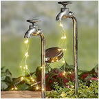 Solar Garden Lights Solar Garden Faucet Lights Decor, Waterproof Waterfall LED Light Solar Powered Outdoor Decorative, Garden Water Faucet Planter Lights For Lawn Yard Art Decorations 18X61cm ( Color by Unknown