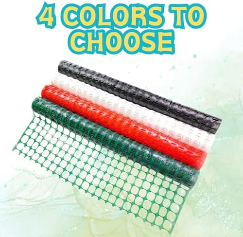 PotatoLife 4'x100' Plastic Mesh Fence for Garden with 100 Zip Ties, White - Image 6