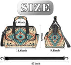 Boho Aztec Pattern Tool Bags for Men Women Multi-Pockets Wide Mouth Tool Organizer Storage Tote Bag Waterproof Stroage Bags with Adjustabe Shoulder Straper for Car Electrician Garden - Image 3