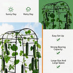 6.73ft x 2.62ft x 2.95ft Garden Arch Trellis for Raised Beds, Plant Support for Cucumbers, Melons, Vegetables, Peas, Tomatoes,﻿ & Climbing Vegetables, Outdoor Rust-Resistant Trellis - Image 2