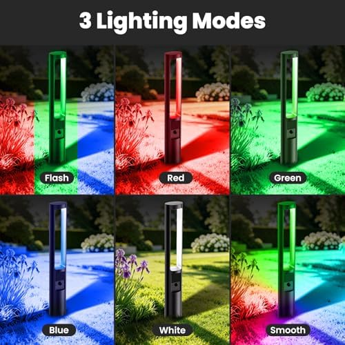5W RGBW Landscape Pathway Lights with Connectors for Yard (4 Pack) - Image 5
