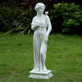 Outdoor Nymph Statues, 32Inch Garden Goddess Sculptures, Greek Mythology Roman Decor, Large Statues for Patio Yard Lawn Porch, Grey (Nymph-Grey) by GOLASON