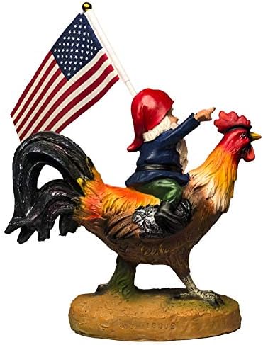 Funny Guy Mugs Gnome Riding A Rooster Garden Gnome Statue- Indoor/Outdoor Garden Gnome Funny Sculpture for Patio, Yard or Lawn - Image 5