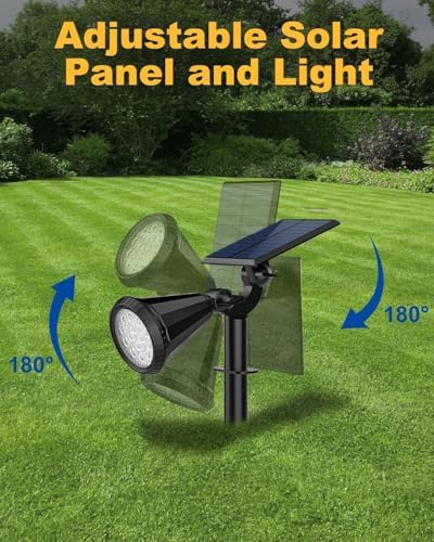 Solar Spot Lights Outdoor Color Changing, 7 Modes/14 LED Outdoor Solar Lights for Yard, Waterproof RGB Multicolor Solar Landscape Spotlights Auto On/Off for Flood, Yard, Tree, Pathway, 10 Pack - Image 5