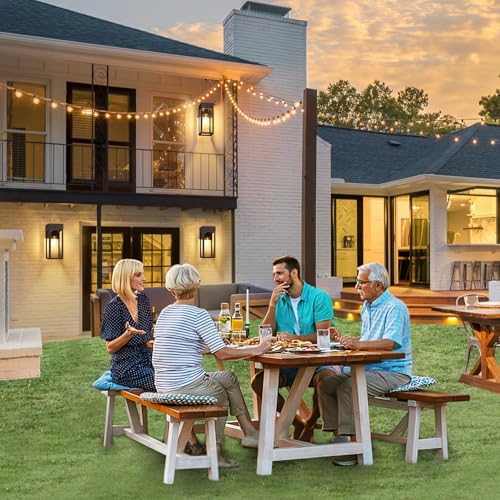 Porch Lights with GFCI Outlet, 2Pack Motion Sensor Outdoor Lights - Image 3