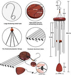 Large Aluminium Wind Chimes Outside, Soothing Melodic Memorial Sympathy Wind Chime, Suitable Outdoor Garden Decor, Gift for Mom Women Neighbors (Silver Wind Chimes-36) - Image 2