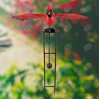 Red Carpet Studios Garden Stake Yard Art Metal and Glass Balance Rocker with Heavy Duty Stake, 4.5 Feet Tall, Cardinal - Image 5