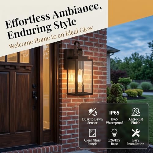 Bronze Porch Light, Dusk to Dawn Wall Mount Outdoor Light - Image 3