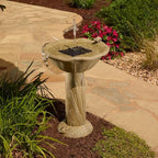 Smart Solar Acadia IntelliSolar® Outdoor Solar-Powered Birdbath Fountain with Remote, Bubbler, and Spray, Nature-Inspired Pedestal Solar Birdbath Fountain, Olive Green - Image 2