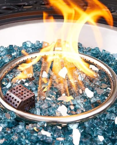 NUPICK 20 Pound Fire Glass, 1/2 Inch Reflective Fire Pit Glass - Image 3
